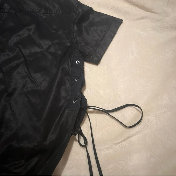 Rag & Bone Black  Lace Up Side Mason Shirt. Size S Retail $325 - Picture 10 of 10